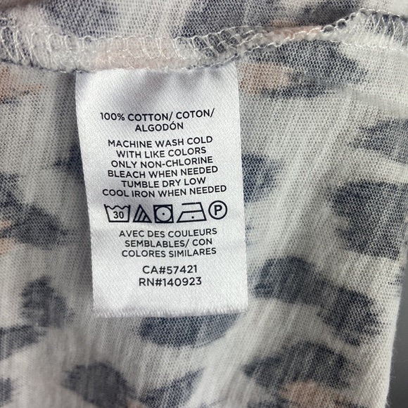 Loft Vintage Soft Leopard Print T-Shirt with Rolled Sleeves - Picture 6 of 6